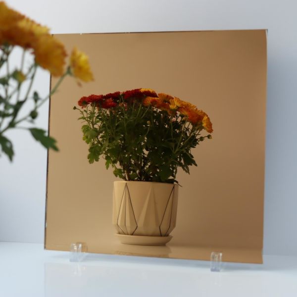 Smooth Finish Pink Mirror Glass Sheet For Sale Large Custom Mirror Panels