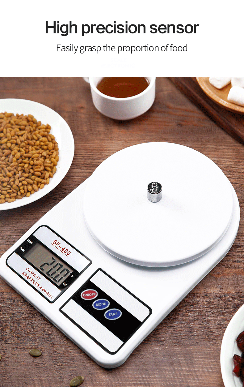 Balance de cuisine numérique de 10 kg Balance de cuisine électronique de cuisine Balance de poids pour les besoins de contrôle des portions