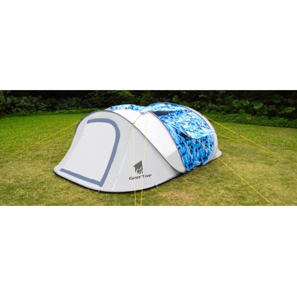 Camouflage 6 Person L360cm Pop Up Camping Tent