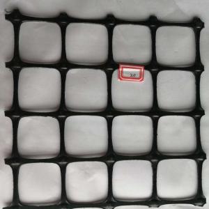 40x40mm PPによって塗られるGeogridのプラスチック金網の二軸の土の補強