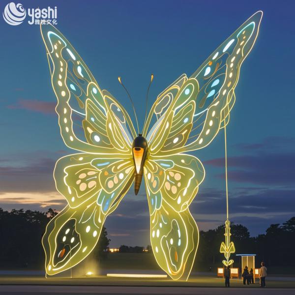 Large Outdoor Decorative Light Butterfly Shaped Customizable