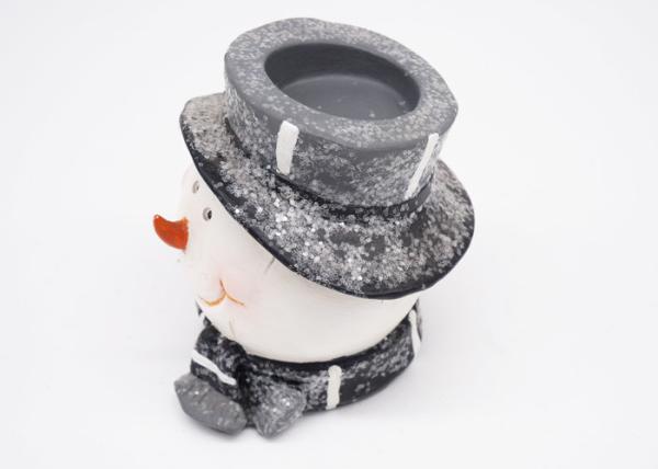 Christmas Decoration Holders , Polyresin Snowman Candle Holder Handmade Crafts