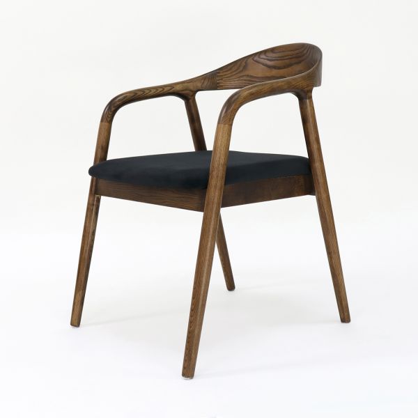 Muebles para restaurantes modernos Silla de comedor de madera maciza con función plegable y tapicería de tela W56*D55.5*H73.5CM