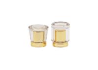 Bouchon magnétique en alliage de zinc de chapeau de bouteille de parfum de cuir embouti de GV