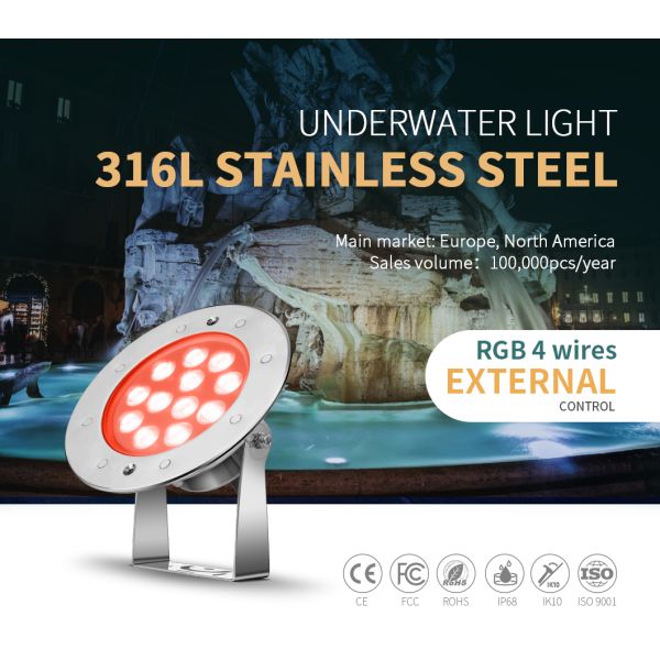 Кабель приведенный VDE обломока IP68 9W Кри фары внешнего контроля подводный