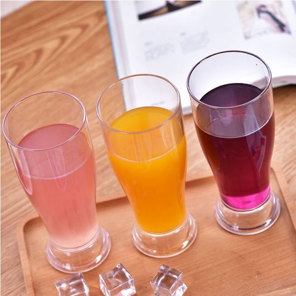 OEM Clear Plastic Pilsner Glasses Acrylic Juice Glasses Unbreakable