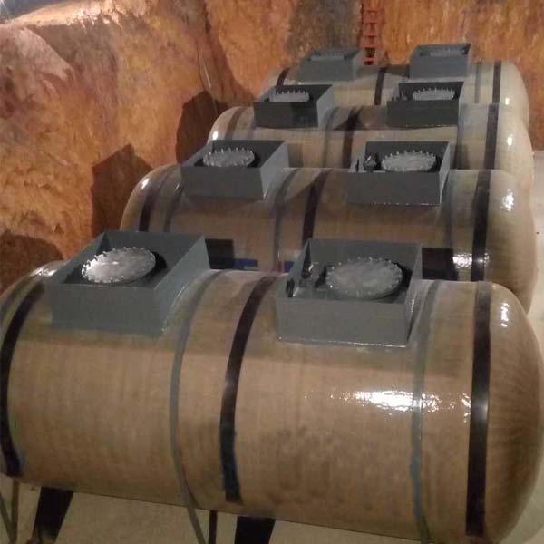 Fibra de vidro parede dobro 40c do tanque de armazenamento do fuel-óleo de 60000 litros no subsolo