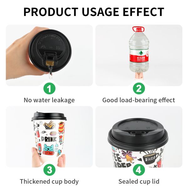 Custom branded cup 12oz printed reusable coffee Paper cups