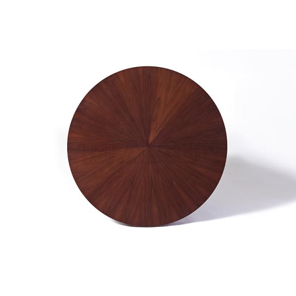 Customizable Design MDF Living Room Coffee Table With Walnut Veneer Solid Wood Base