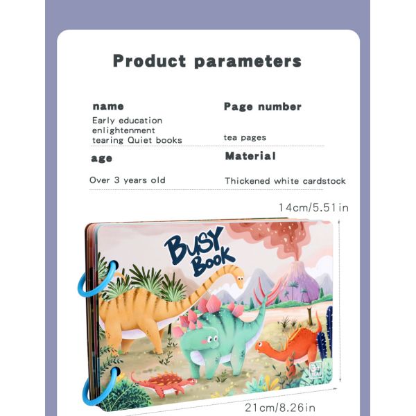 Montessori Baby Enlightenment Educational Busy Book Sticker Book Toy Cross-border Children's Quiet Small Sticky Book