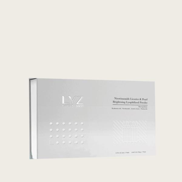 LYZ Factory Wholesale Anti-Aging Firming Microneedle Ampoule Serum Freeze Dried Niacinamide Pearls Whitening Commercial