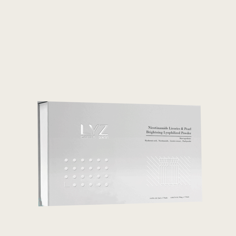LYZ Factory Wholesale Anti-Aging Firming Microneedle Ampoule Serum Freeze Dried Niacinamide Pearls Whitening Commercial