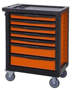 7 Drawers Lockable Tool Cabinet Toolbox On Wheels
