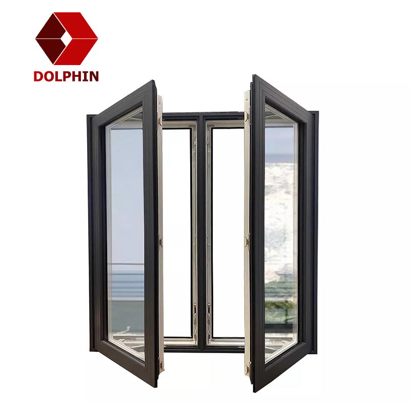 Стиль качания окна окна алюминия управлением насекомого двойной застекленный открытый