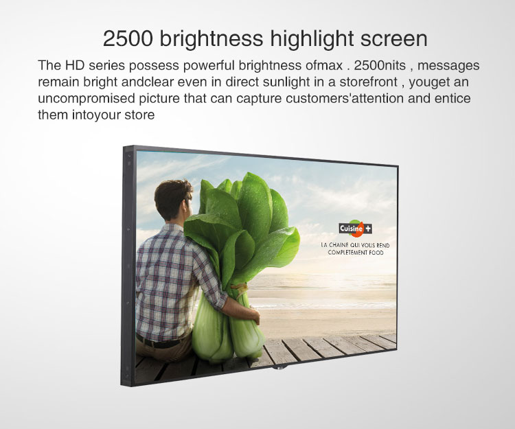 Потолок установил 43 дюйма 2500cd/m2 TFT LCD рекламируя дисплей
