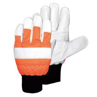Class 0 cut resistant Leather Chainsaw Gloves / Chainsaw Protective Gloves