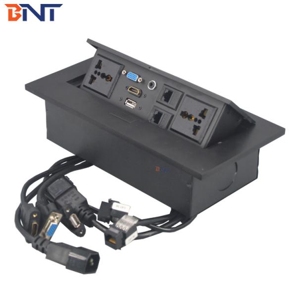 BNT Popular office furniture used  table pop up media power outlet socket with 30cm pre wired