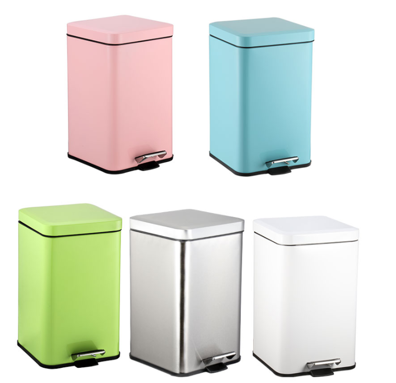 6L 12L Foot Pedal  Indoor Trash Can  Metal Trash Can With Foot Pedal