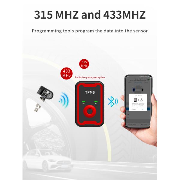 433Mhz 315Mhz Programmable Tire Pressure Monitoring System Sensor Two Frequency OEM