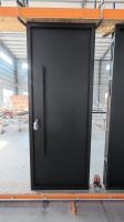 Finition en noir vernis Porte de cour en aluminium Porte de la maison extérieure Révolution moderne