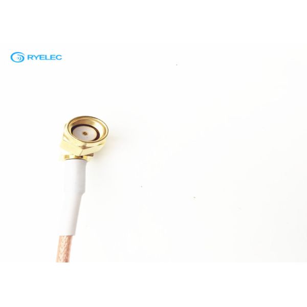 200mm rg316 cable assembly sma female rp bulkhead to sma male right angle rp connector