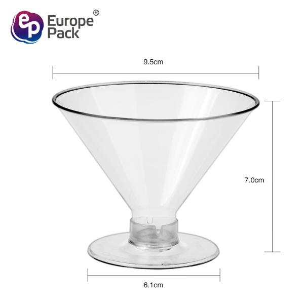2020 Wholesale  disposable round 135ML dessert cups pudding plastic cup eco-friendly