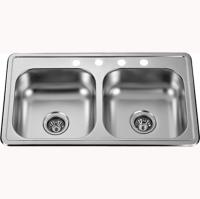 33*20 avance la taille petit à petit américaine inoxydable de la profondeur 160mm d'évier de cuisine de bâti supérieur moderne
