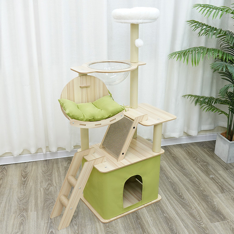 Detachable Artificial Cute Solid Post Scratch Cat Scratch Wood and Lint no Logo Printing