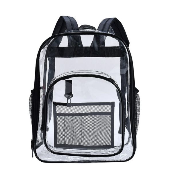 Custom Logo Clear Backpack Heavy Duty Pvc Transparent School Bag Backpack