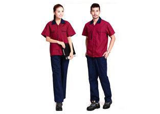 Red Color Professional Industrial Work Uniforms Good Hygroscopic For Engineers