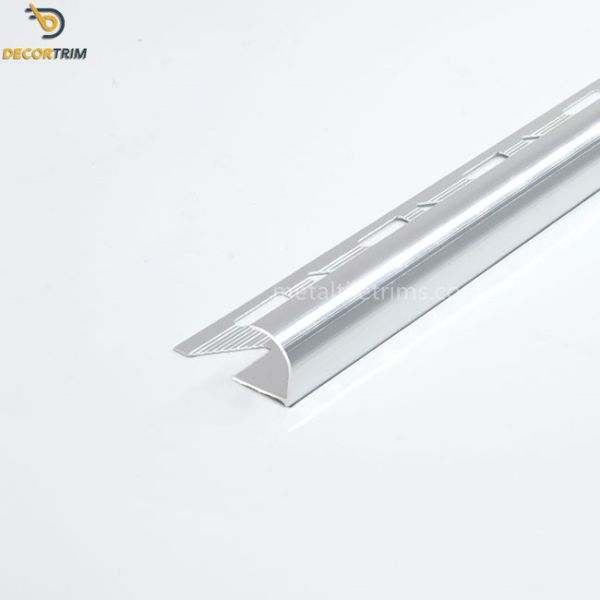 11mm Tile Edge Protection Strip , Polish Silver Round Aluminum Strip For Tiles