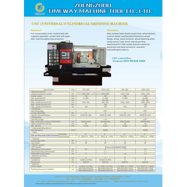 Customized Voltage CNC Universal Cylindrical Grinding Machine for Precision Grinding