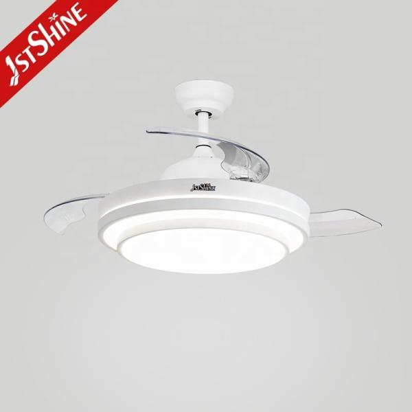 Ventilador de teto LED de 42 polegadas com lâminas ocultas e material acrílico metálico da 1stshine
