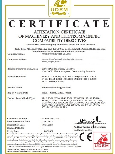 Wuxi Octetally Tech Co., Ltd Сертификации