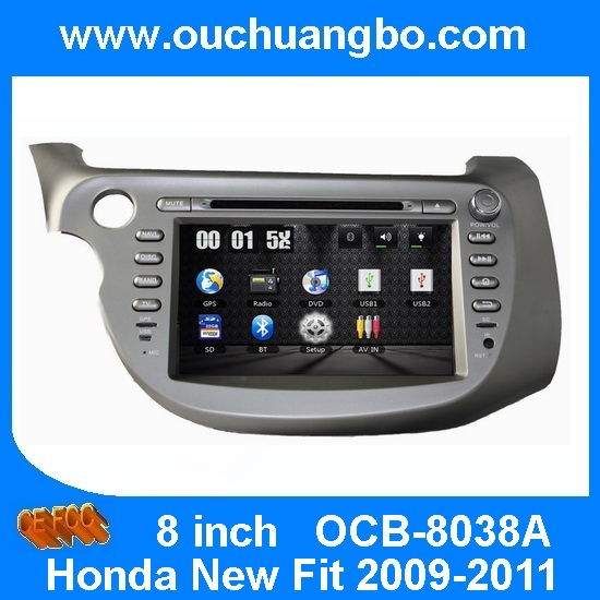 Ouchuangbo Autoradio Navi DVD Player for Honda New Fit 2009-2011 GPS USB iPod RDS OCB-8038A