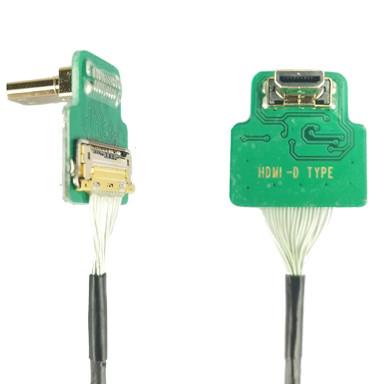 Adaptadores de conector ROHS Adaptador HDMI-D Micro cabeça de cotovelo HDMI-D para 20454-220-02 20455 20453