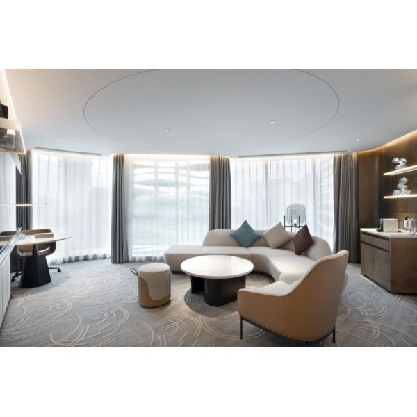 Luxury Hotel Bedroom E1 Grade Plywood Dyed Veneer Furniture Natural Marble Table Top Large Suites