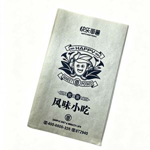 Custom Logo Satchel Paper Bag Eco Friendly Pinch Bottom Paper Bag Leakproof Tear Resistant