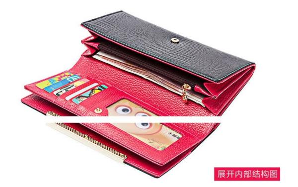 2016 new crocodile pattern leather Ms. leather wallet female long section of high-capacity double wallet