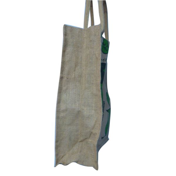 Water Proof Paste Green Earth Gunny Bag, Handle Cotton Weaving Reusable Carrier Bags