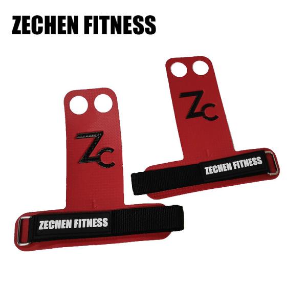 Weight lifting gymnastics hand protect carbon leather 2 hole crossfit hand grips