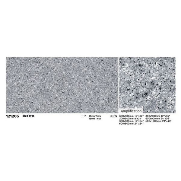 Blue Brown Outdoor Porcelain Paving Tile 300x300mm 600x1200mm