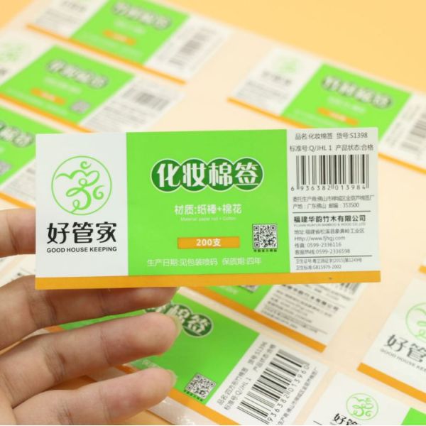 Custom Waterproof PVC/Vinyl Sticker Self-Adhesive Label for Cosmetic/Food Packaging