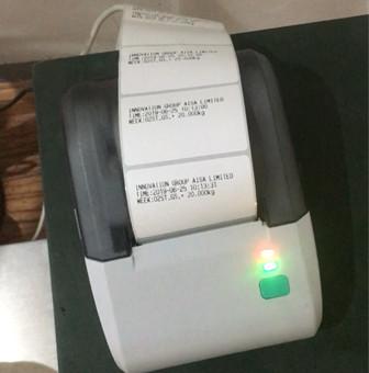 Platform scale INIB-3040 60Kg/1g 30*40CM Industry alloy steel Bench Scale With Sticker Printer and Big LED display 220VAC