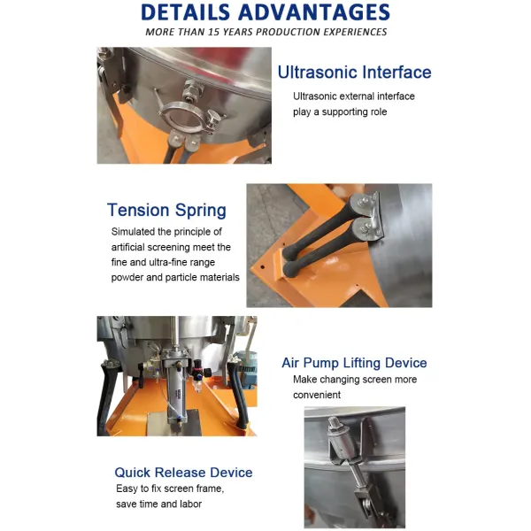 Soya Flour Sieving Sifting Tumbler Vibrating Screen Olive / Tapioca Flour Gyratory Screen