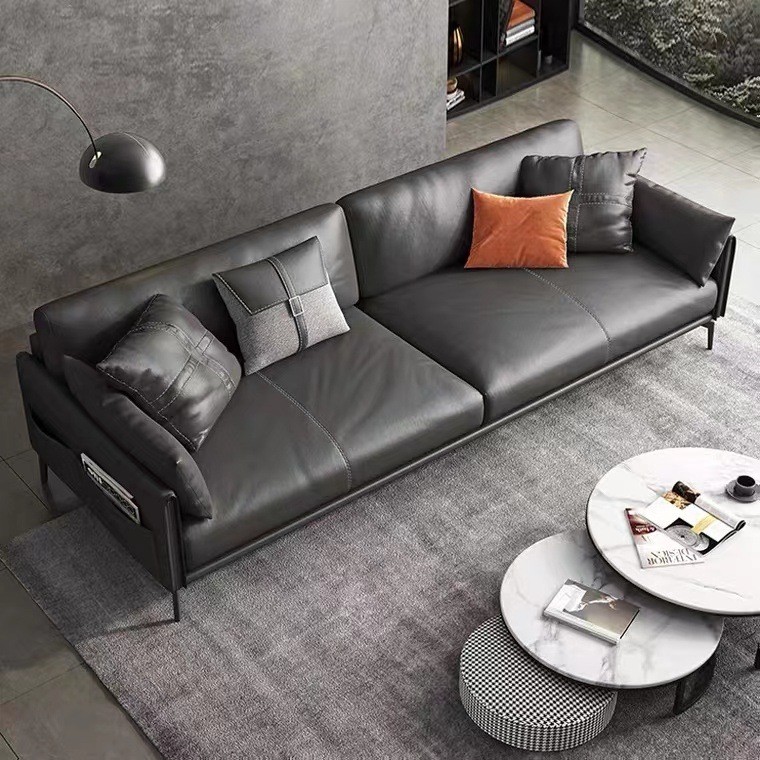 Light Luxury Living Room and Office Sofa Bed Customized Italian Style with Wood Frame