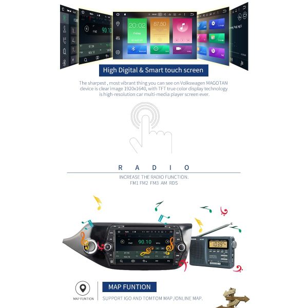 ISDB/DVB-T Android Car Radio Dvd Player With WIFI SWC BT MP3 MP4 Radio Tuner