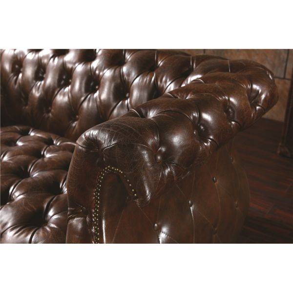Mediem Brown Extra Large Soft Leather Sofa Full Handwork Craft 5 Years Guerantee