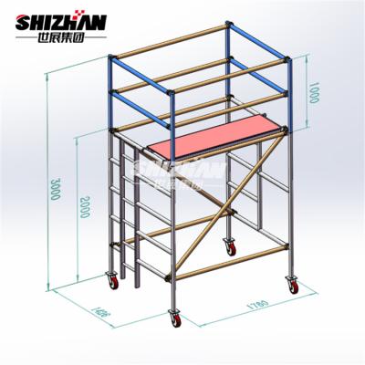 OEM Catwalk Aluminium Mobile Scaffoldtower Cold Galvanization