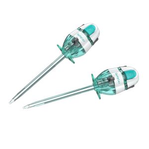 Эндопассный видимый пластиковый трокар одноразовый лапароскопический оптический трокар 5*75 мм